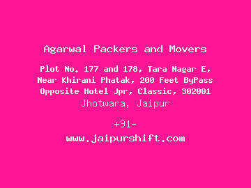 Agarwal Packers and Movers, Jhotwara, Jaipur