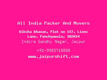 All India Packer And Movers, Indira Gandhi Nagar, Jaipur
