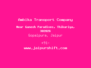 Ambika Transport Company, Gopalpura, Jaipur