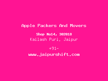 Apple Packers And Movers, Kailash Puri, Jaipur