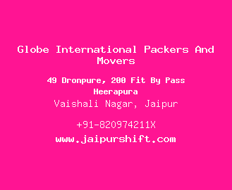 Globe International Packers And Movers, Vaishali Nagar, Jaipur