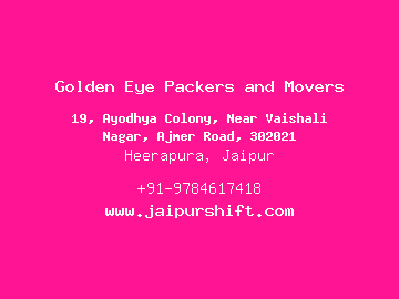 Golden Eye Packers and Movers, Heerapura, Jaipur