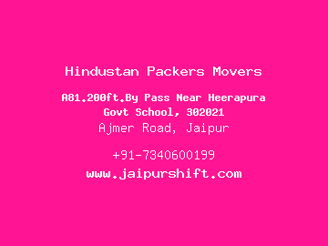 Hindustan Packers Movers, Ajmer Road, Jaipur