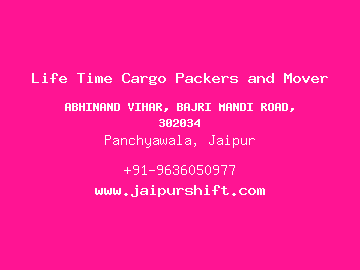 Life Time Cargo Packers and Mover, Panchyawala, Jaipur