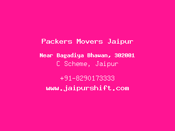 Packers Movers Jaipur, C Scheme, Jaipur