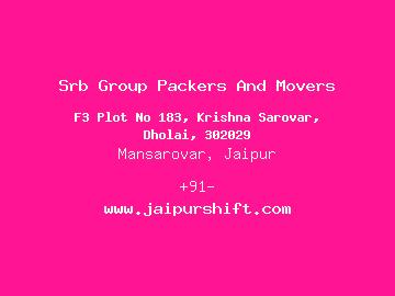 Srb Group Packers And Movers, Mansarovar, Jaipur