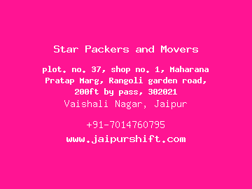 Star Packers and Movers, Vaishali Nagar, Jaipur