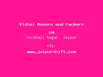 Vishal Movers and Packers, Vaishali Nagar, Jaipur
