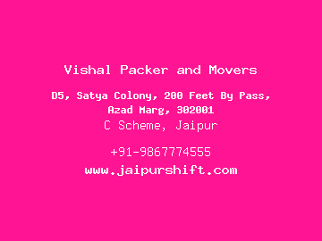 Vishal Packer and Movers, C Scheme, Jaipur